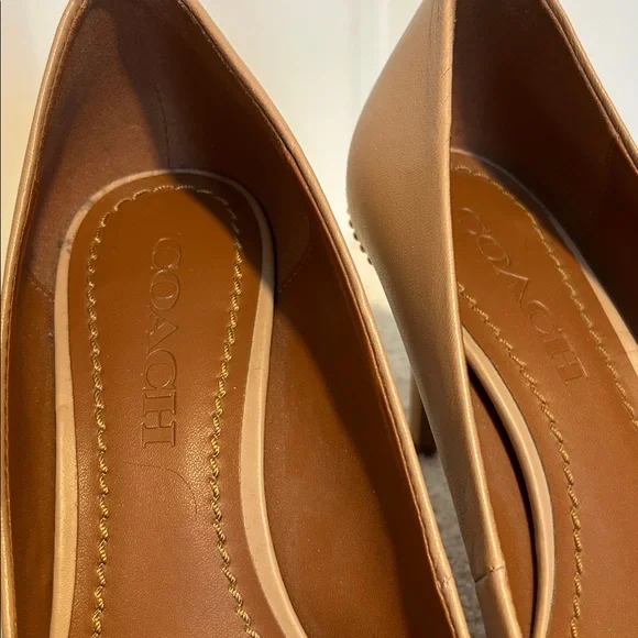 Coach Nude Beadchain Pumps Women's Size 7.5 - Picture 5 of 7